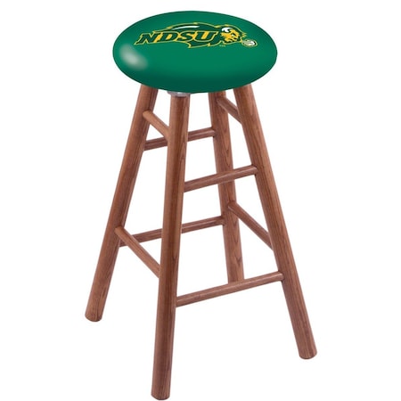 Oak Bar Stool,Medium Finish,North Dakota State Seat